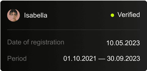 Creator's statistics